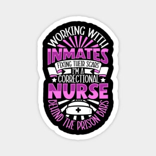 Nurse behind prison bars - correctional care Magnet