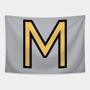 Funky Yellow Letter M Tapestry