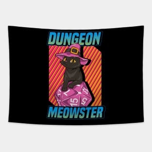 Cute & Funny Dungeon Meowster Gaming Tapestry