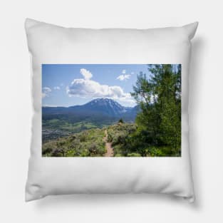 Buffalo Mountain from Hiking Trail Pillow