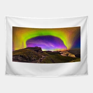 Aurora borealis, Iceland (C024/8602) Tapestry