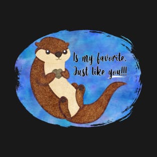 Otter Favorite Heart Rock T-Shirt