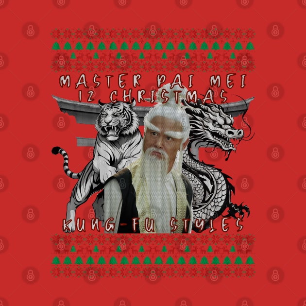 Master Pai Mei Christmas Kung Fu T-Shirt by 8 Fists of Tees