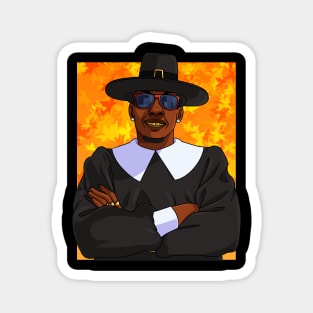 Black Pilgrim Hip Hop Thanksgiving Magnet