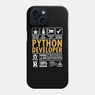 Python Developer Programmer Funny Coder's Phone Case