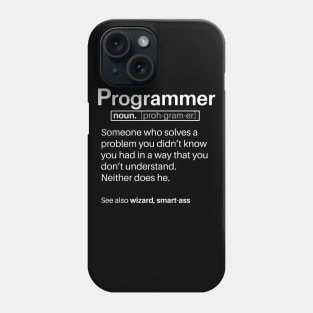 Funny Programmer Dictionary Entry Phone Case