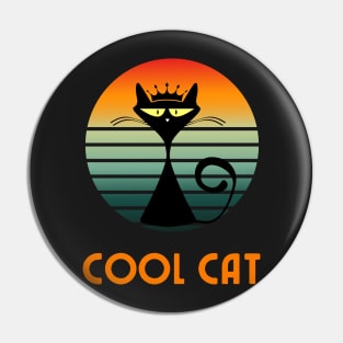 Retro Cool Cat Pin