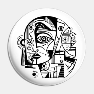 Cubist Woman Pin