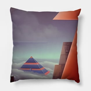 Pyramid in clouds Pillow