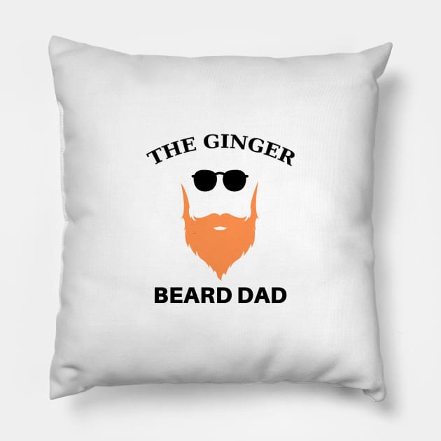 The ginger beard dad Pillow by Ashden