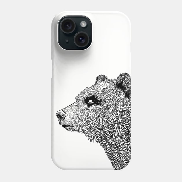 Hipster Bear Phone Case by albertocubatas