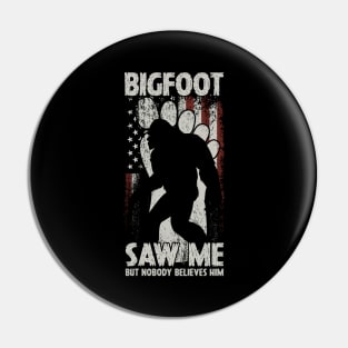 Vintage Bigfoot american flag Pin