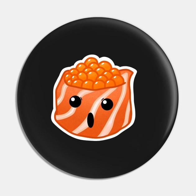 Kawaii Salmon Roll Pin by missfortune-art