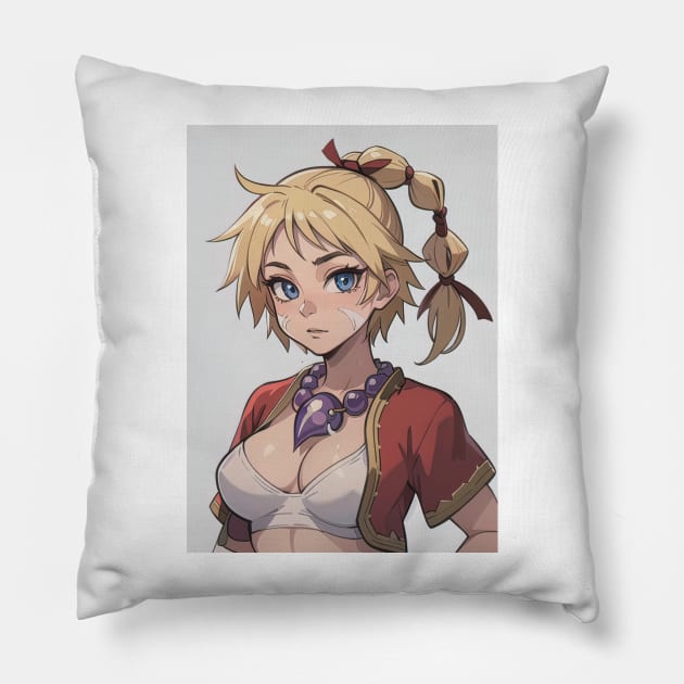 Kid Chrono Cross Pillow by mindworldz