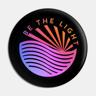 Be the Light in the World Christian, Hipster, Logo Design Pin