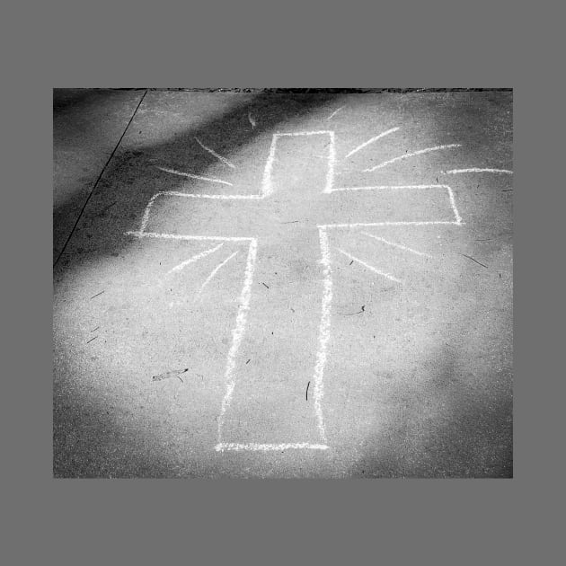 Sidewalk Chalk Cross by Ckauzmann