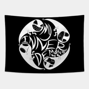 My Inner Demons (White & Black) Tapestry