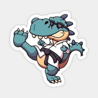 Karate Tyrannosaurus Rex Magnet