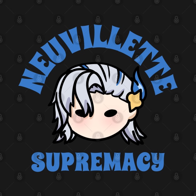 Neuvillette supremacy genshin impact chibi typography text | Morcaworks by Oricca