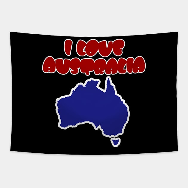 Australia Day - I Love Australia Tapestry by EunsooLee