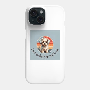 live is better with maltese Phone Case