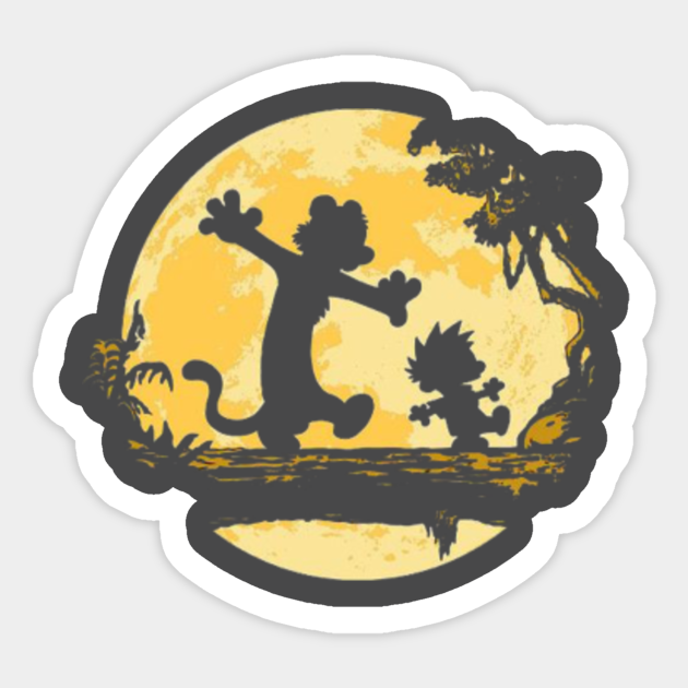 Scotters and Hobbes - Calvin And Hobbes - Sticker