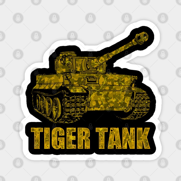 Tiger Tank Germany World War 2 Magnet by Mila46