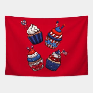4th of July cupcakes Tapestry