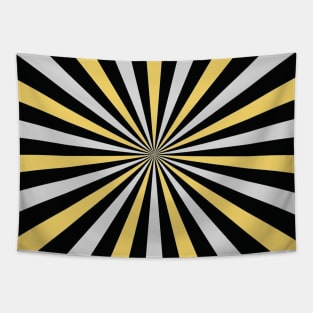 MM05A- Rays of black and yellow Minimal Art Tapestry