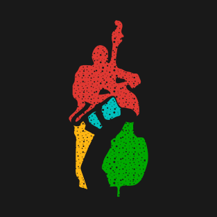 Colorful Funny Jazz Bassist and Saxophonist T-Shirt