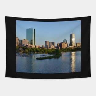 Charles River at Sunset Boston MA Tapestry