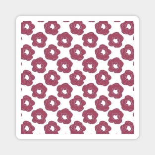 Pink loose pencil flowers pattern Magnet