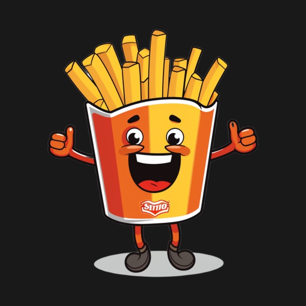 kawaii french fries T-Shirt cute ,potatofood by nonagobich