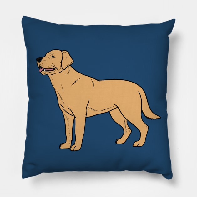 Yellow Labrador Pillow by rmcbuckeye