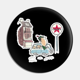 Caltex Driving Abroad Artwork Pin