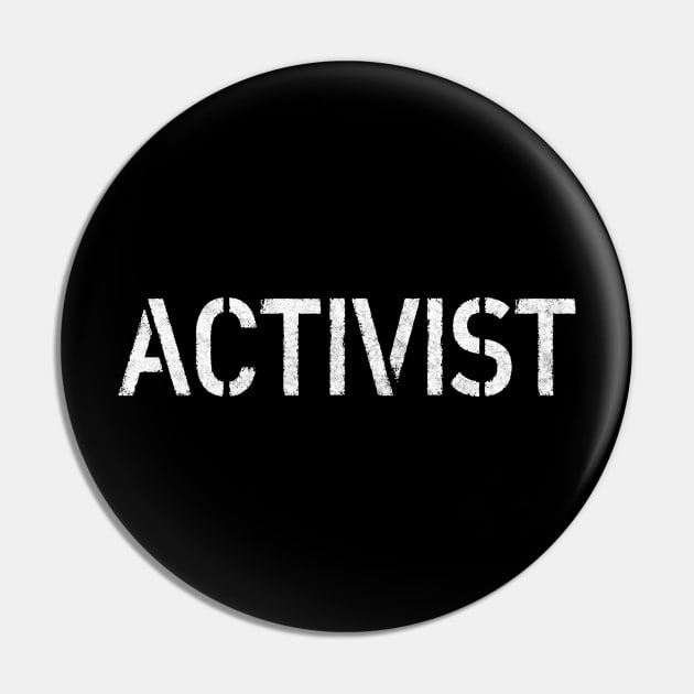 Activist /// Retro Style Typography Design Pin by DankFutura