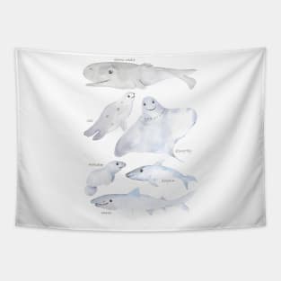 smiling sea animals Tapestry