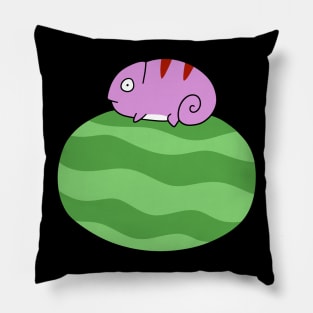 Chameleon with a Whole Watermelon Pillow