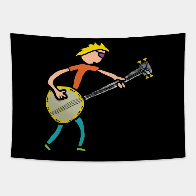 Banjo Tapestry by Mark Ewbie