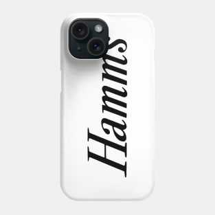 Hamm's Beer Logo - slanted serif in black Phone Case