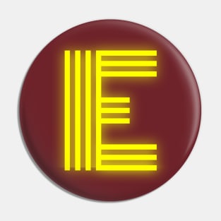 Letter E Letter Art Pin