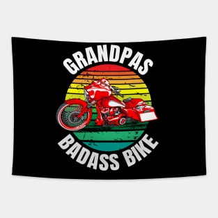 Grandpas badass bike, bagger, coolest grandpas, biker grandpas Tapestry