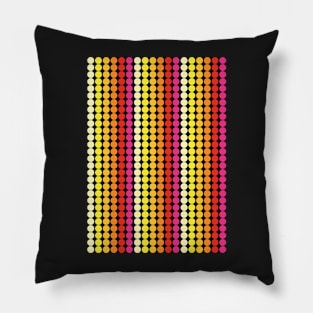 Dots color yellow, orange, red, pink Pillow