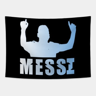 Messi (blue halftones) Tapestry