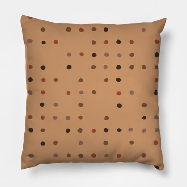 Warm Dots Pillow by LauraKatMax