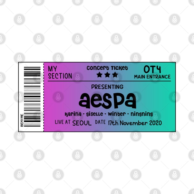 aespa Concert Ticket by skeletonvenus