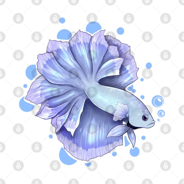 Lilac feather tail betta by SoloSammich