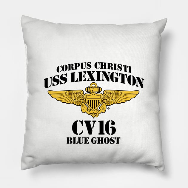 USS Lexington CV-16 Pillow by 