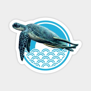 Sea turtle SCUBA Magnet