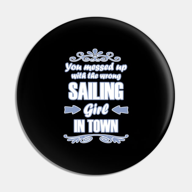 Sailing Sailboat Girls Sports Captain Sport Pin by FindYourFavouriteDesign